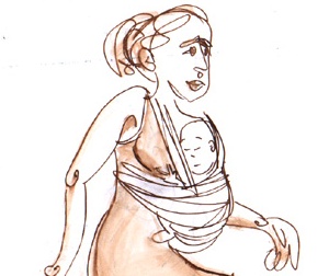 Illustration de l'article Le portage des tout-petits