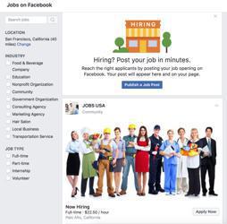 Illustration de l'article Facebook propose désormais des offres d'emploi