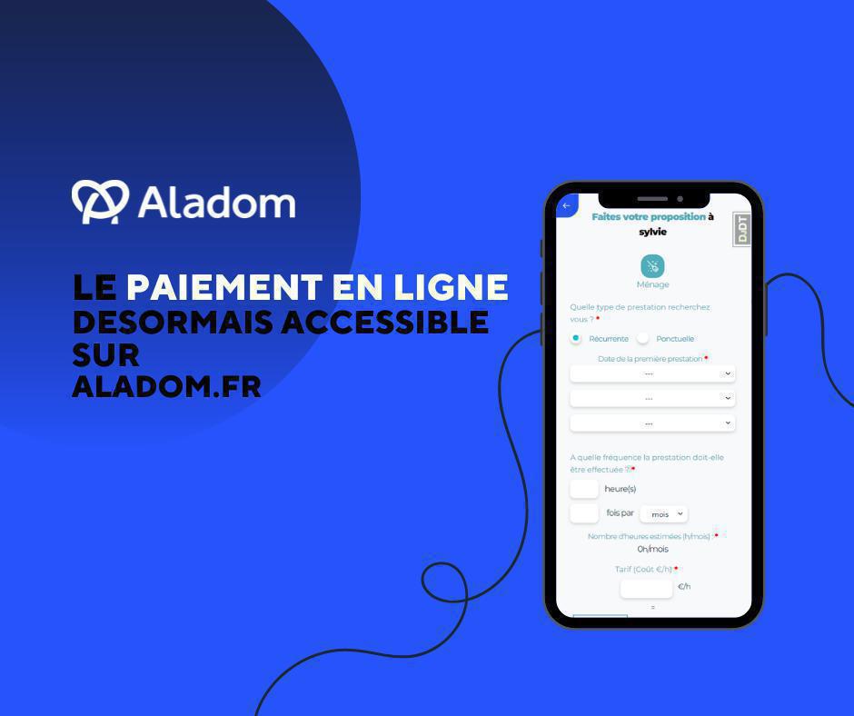 Illustration de l'article Le paiement en ligne, désormais disponible sur Aladom.fr