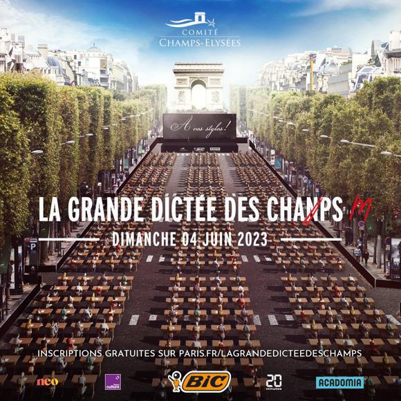 Illustration de l'article 1700 personnes ont participé à une dictée sur les Champs Elysées