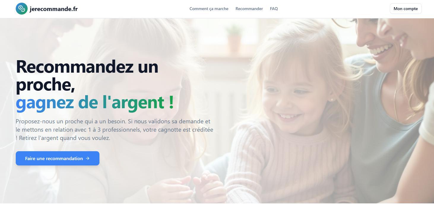 Illustration de l'article Gagnez de l'argent en aidant vos proches : Aladom lance jerecommande.fr !