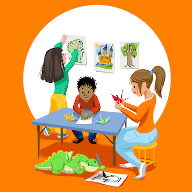 illustration Garde d'enfant à domicile H/F