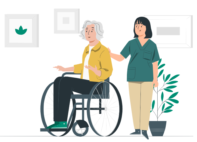 illustration Auxiliaire de vie H/F