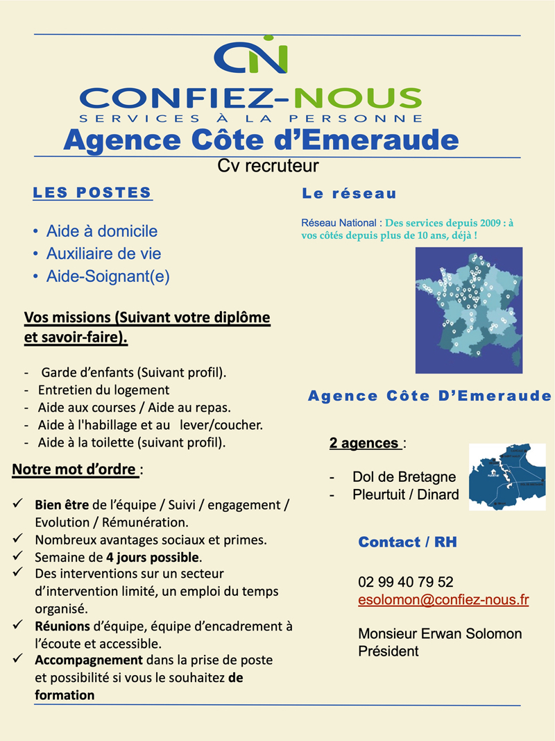 illustration Aides à domicile h/f cdi