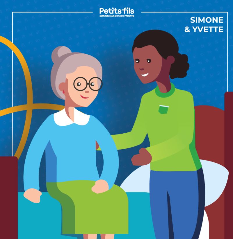 illustration Assistant de vie auprès des personnes âgées