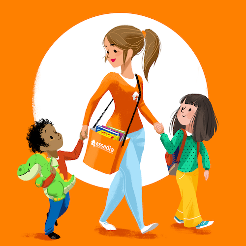 illustration Garde d'enfant à domicile H/F