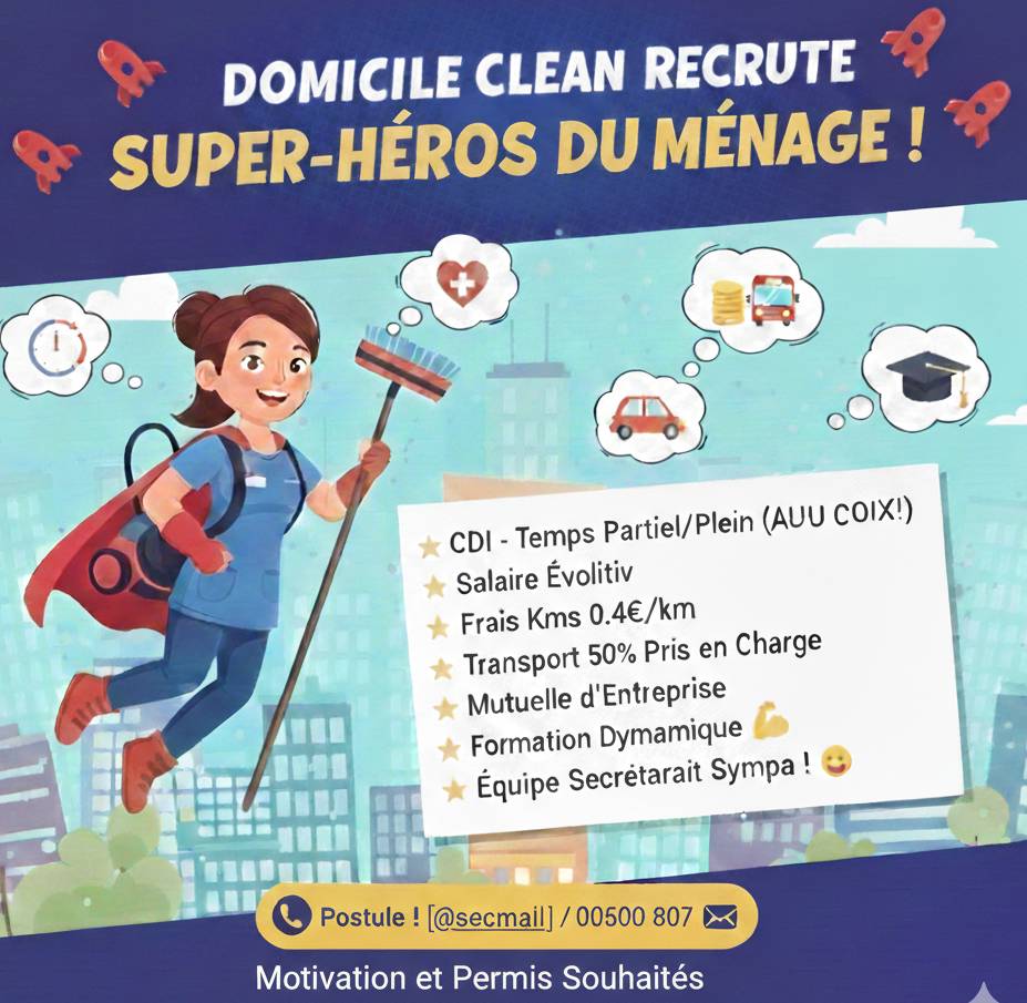 illustration Aide ménager / ménagère à domicile H/F