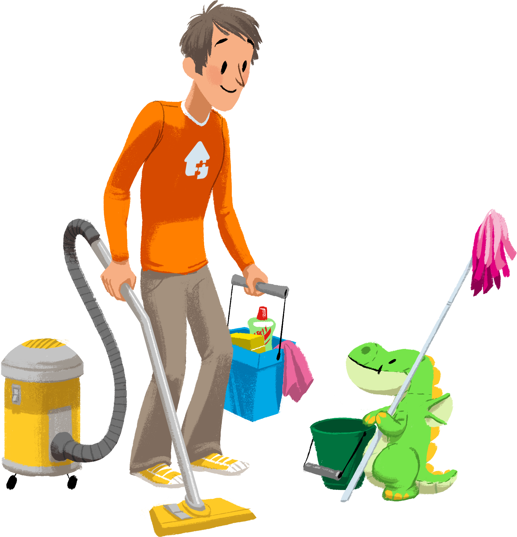 illustration Aide ménager / ménagère à domicile H/F