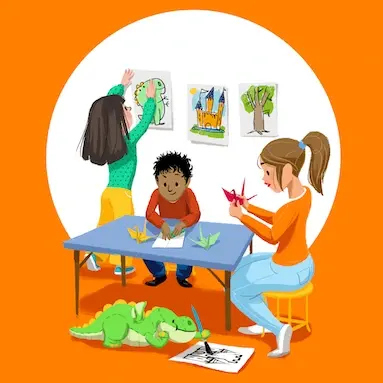 illustration Garde d'enfant à domicile H/F