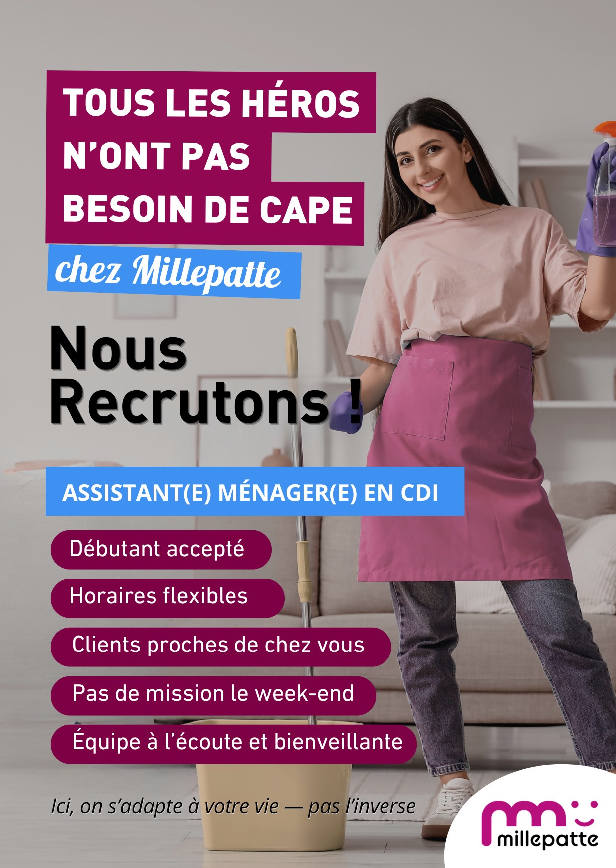 illustration Aide ménager / ménagère à domicile H/F