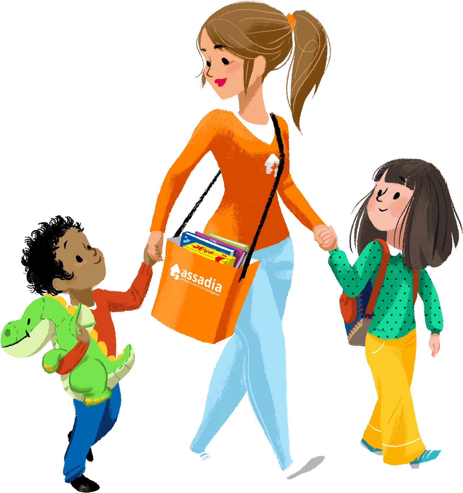 illustration Garde d'enfant à domicile H/F