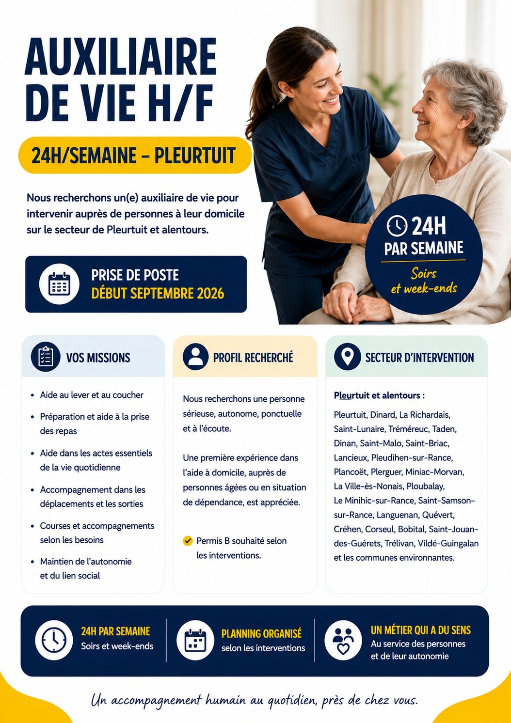 illustration Auxiliaire de vie H/F