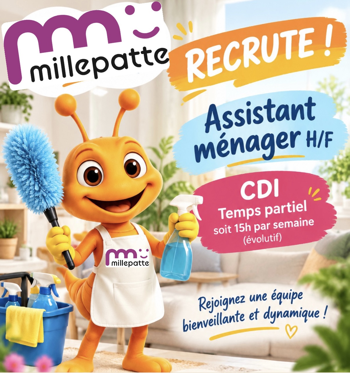 illustration Aide ménager / ménagère à domicile H/F