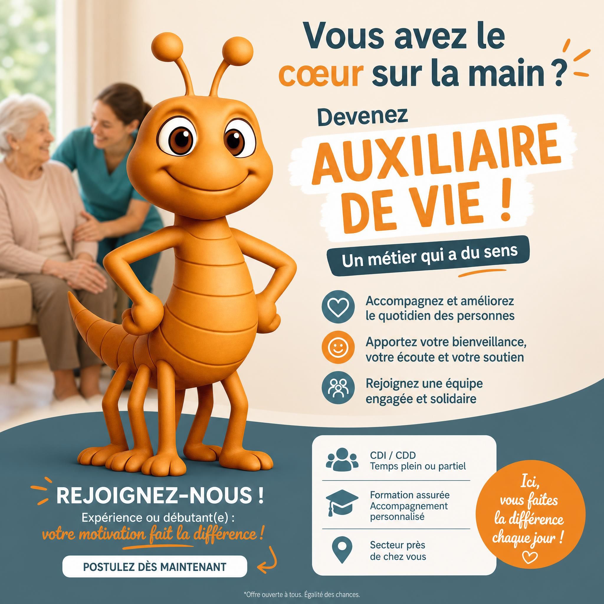 illustration Auxiliaire de vie H/F