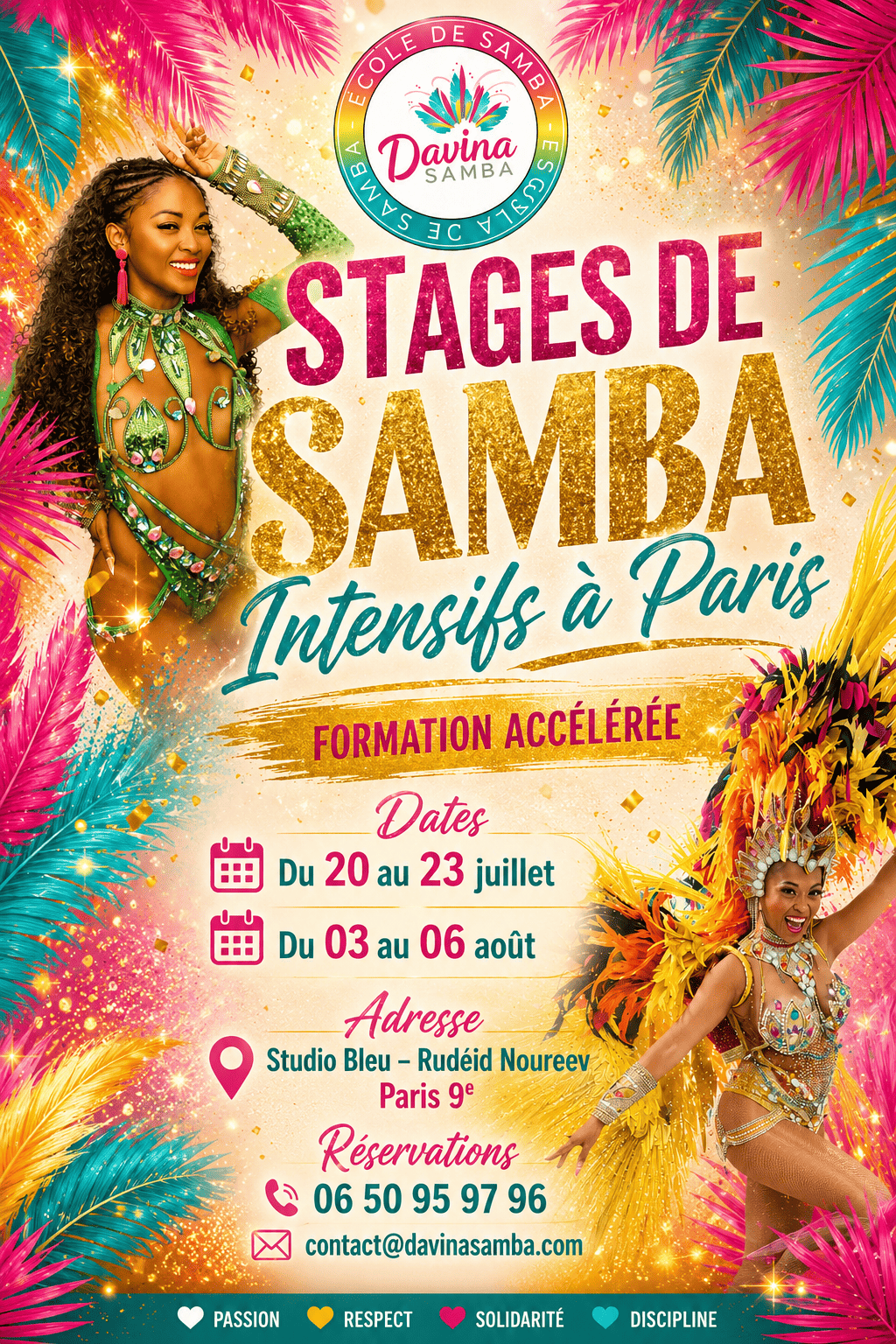 illustration stage de samba Danses Brésiliennes à Paris été Brésil en France