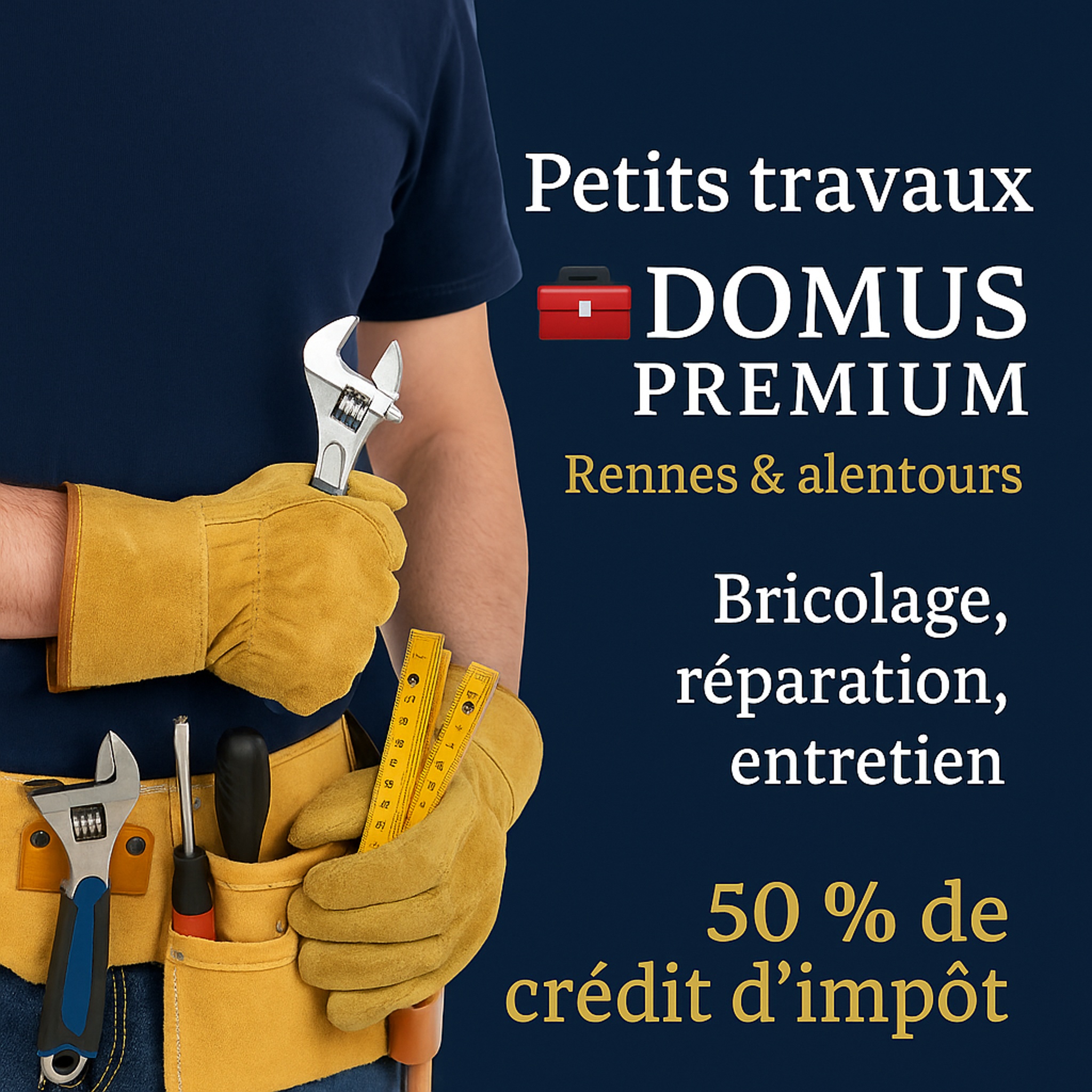 illustration Bricolage & Petits Travaux à Domicile – 50 % Crédit d’impôt