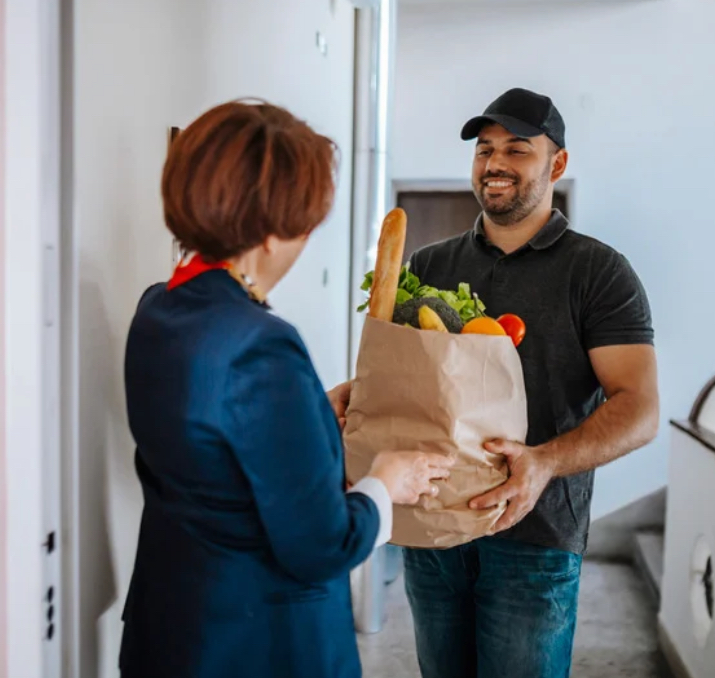 illustration Livraison des courses à domicile