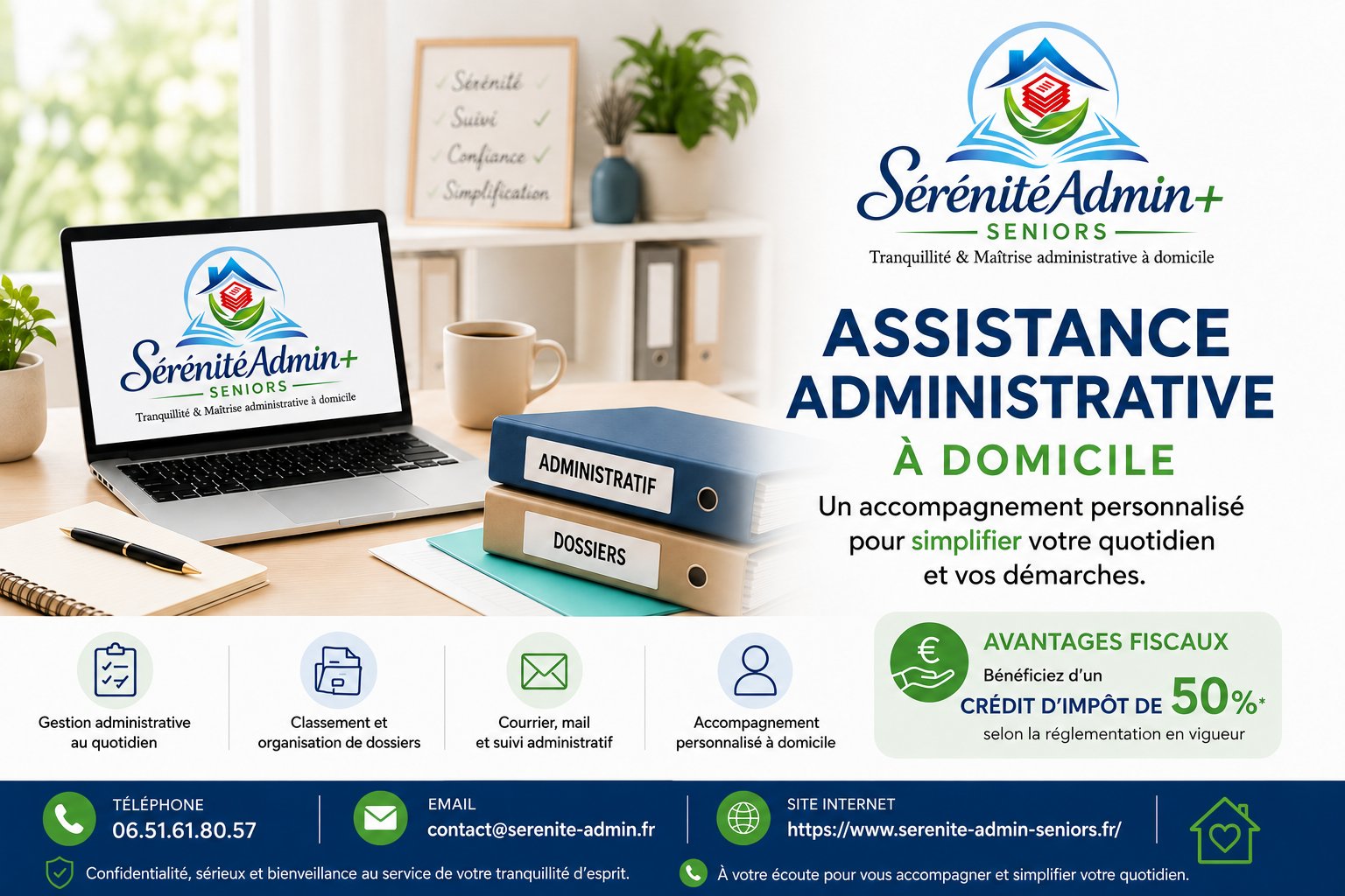 illustration Aide Administrative à Domicile pour Seniors