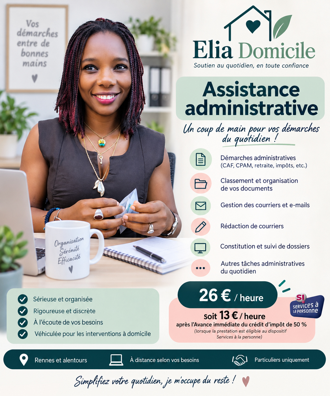 illustration Assistante administrative indépendante – Rennes et à distance