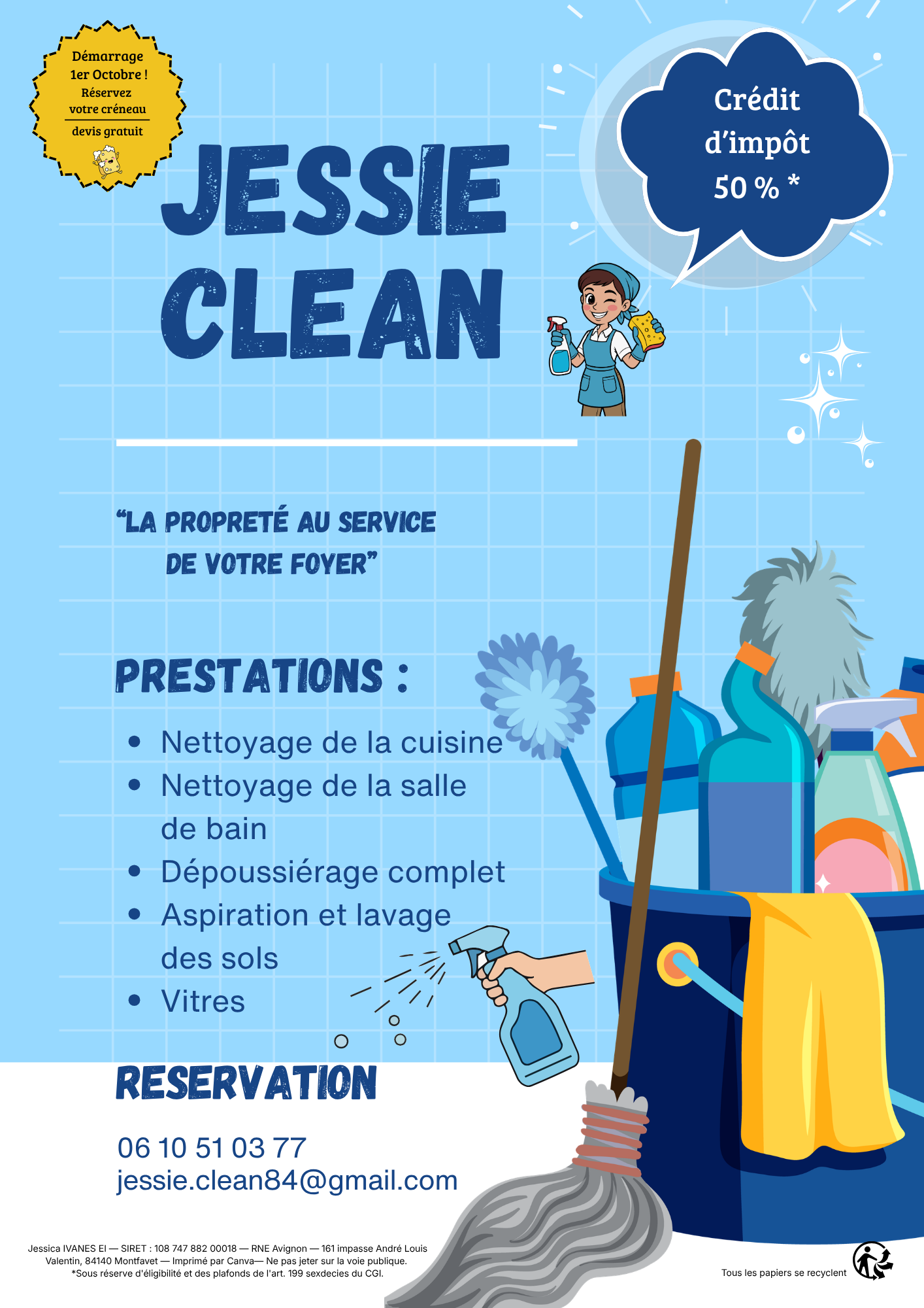 illustration Services de ménage à domicile
